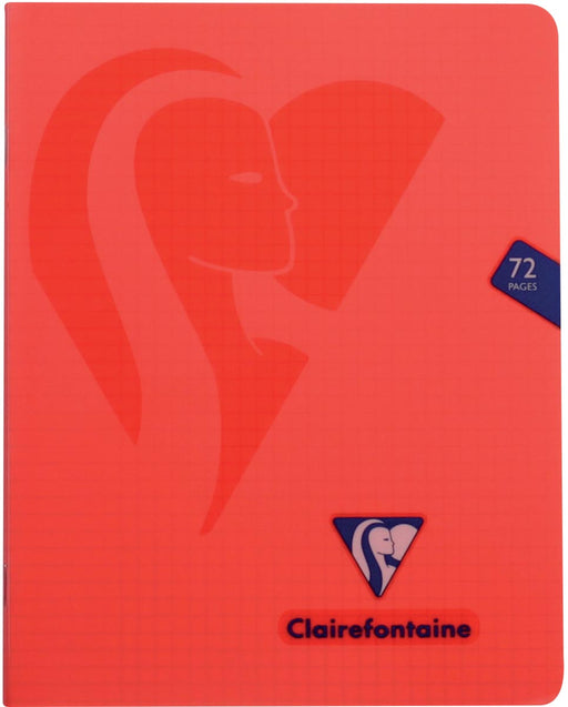 Clairefontaine schrift mimesys voor ft A5, 72 bladzijden, kaft in PP, geruit 5 mm, geassorteerde kleuren 10 stuks, OfficeTown