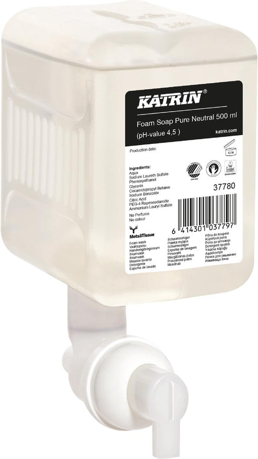 Katrin schuimzeep 37780 Pure Neutral, flacon van 500 ml 12 stuks, OfficeTown