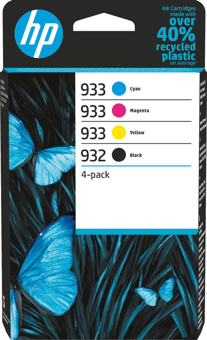 HP inktcartridge 932 en 933, 330 - 400 pagina's, OEM 6ZC71AE, 4 kleuren