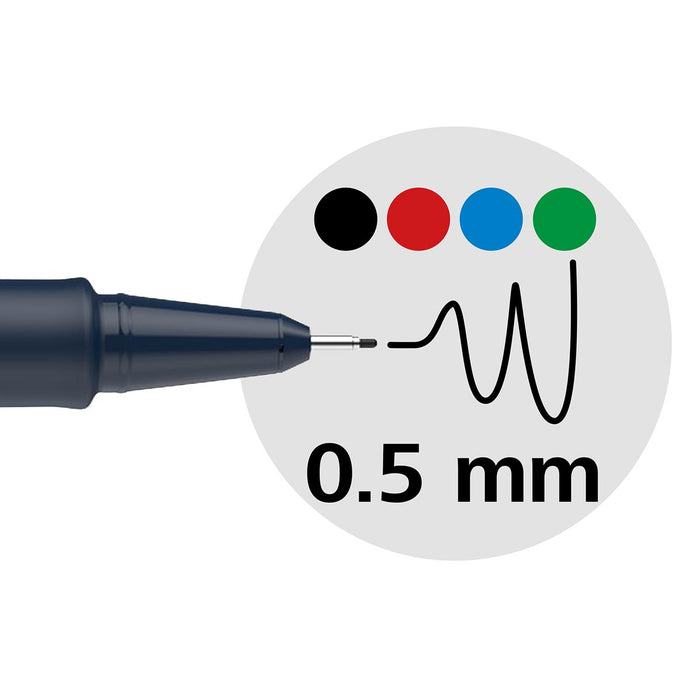 Schneider fineliner Pictus, etui van 5 stuks, assorti