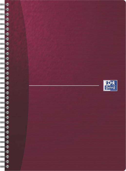Oxford Office Essentials spiraalschrift, 180 bladzijden, ft A4, geruit 5 mm, geassorteerde kleuren 5 stuks, OfficeTown