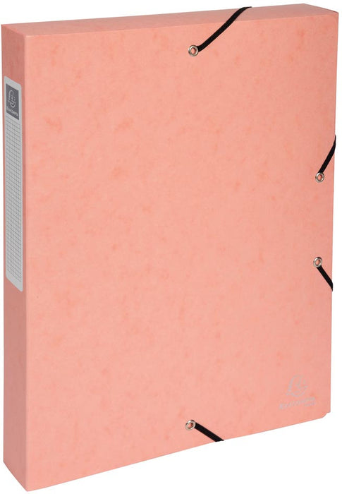 Exacompta Aquarel elastobox uit glanskarton, ft A4+, rug van 4 cm, met 3 kleppen, geassorteerde kleuren 8 stuks, OfficeTown