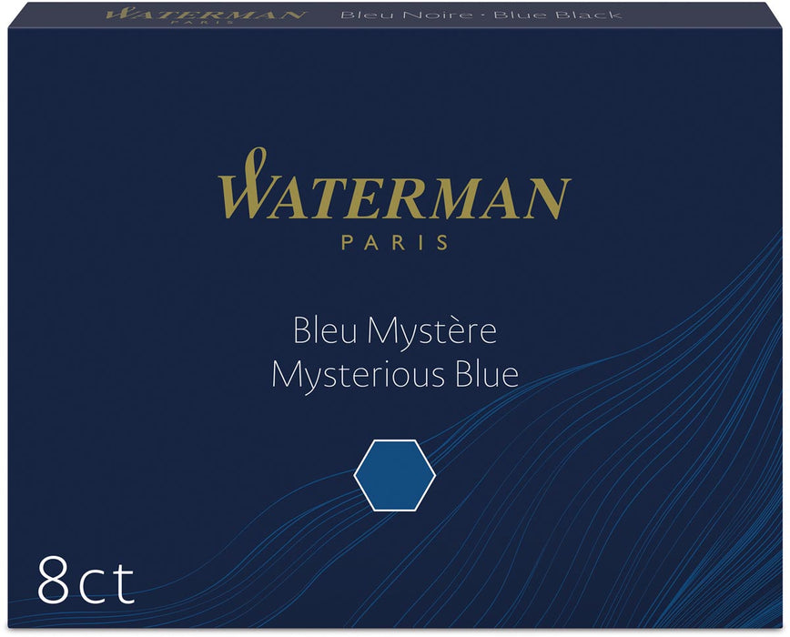 Inktcartridges Waterman standaard blauw-zwart, pak van 8 stuks 30 stuks