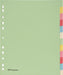 Pergamy tabbladen ft A4 maxi, 11-gaatsperforatie, karton, geassorteerde pastelkleuren, 12 tabs 25 stuks, OfficeTown
