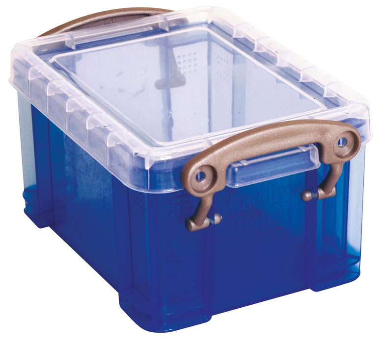 Really Useful Box visitekaarthouder 0,3 liter, transparant blauw