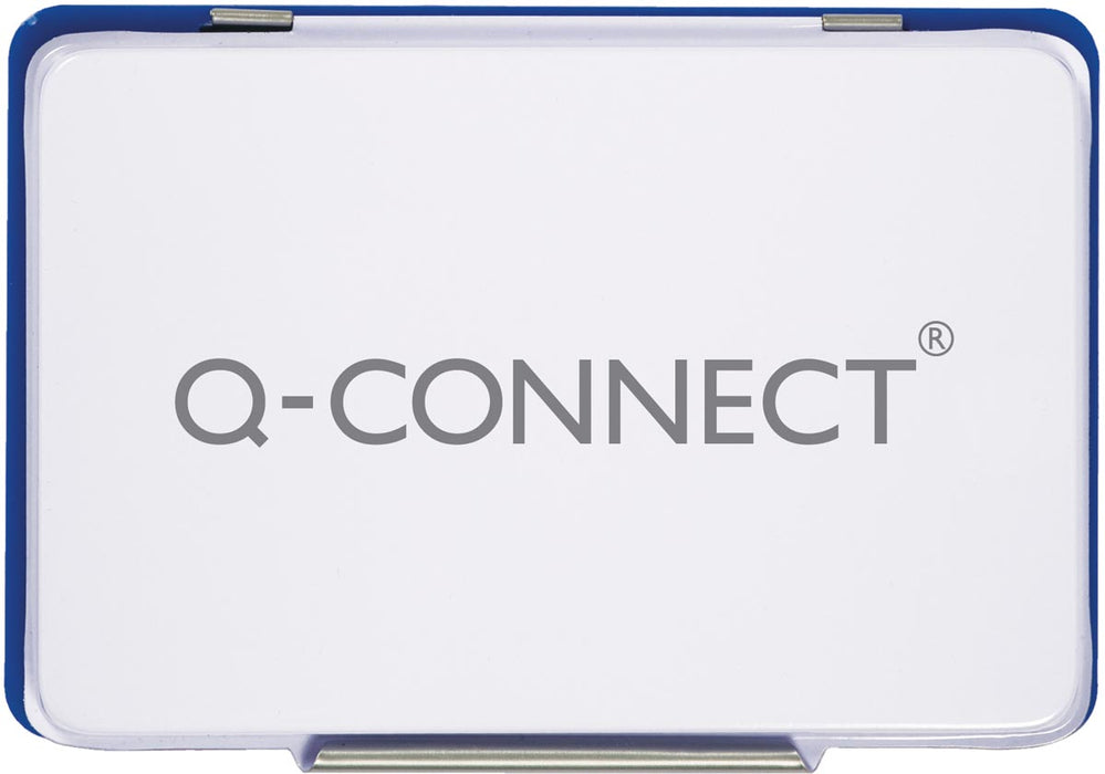Stempelkussen Q-CONNECT, ft 90 x 55 mm, blauw