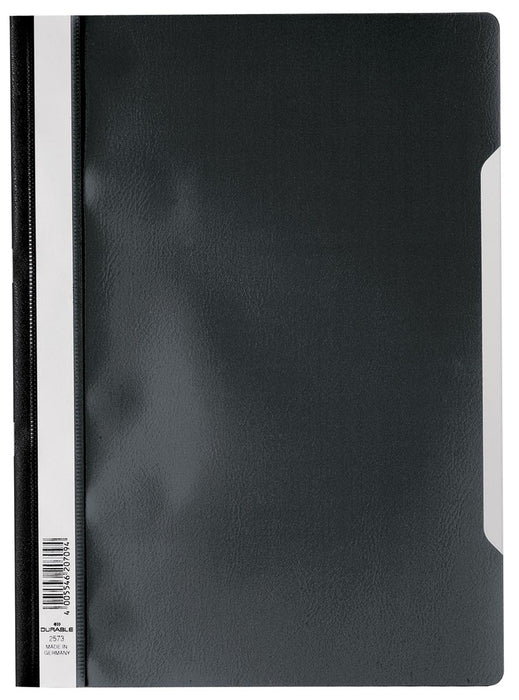 Durable doorzichtige snelhechtmap voor A4 formaat in zwart