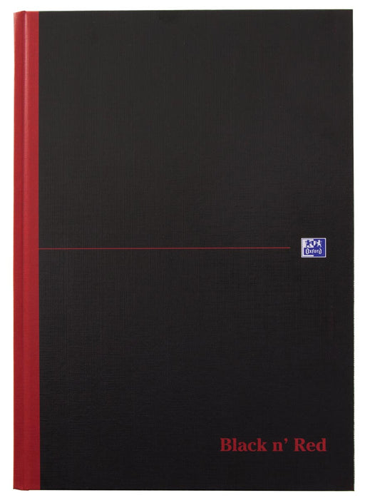Oxford BLACK N' RED gebonden boek, 192 bladzijden, ft A4, geruit 5 mm 5 stuks, OfficeTown
