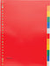 Pergamy tabbladen, ft A4, 23-gaatsperforatie, PP, 12 tabs in geassorteerde kleuren 45 stuks, OfficeTown