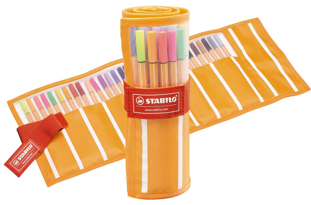STABILO point 88 fineliner, set van 30 inktrollers in verschillende kleuren