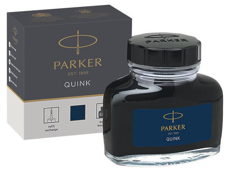 Parker Quink inktfles blauw-zwart