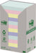 Post-it recycled notes Nature, 100 vel, ft 38 x 51 mm, pak van 24 blokken, geassorteerde kleuren 12 stuks, OfficeTown