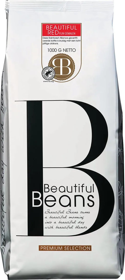 Beautiful Beans gemalen koffie Red, zak van 1kg 8 stuks, OfficeTown