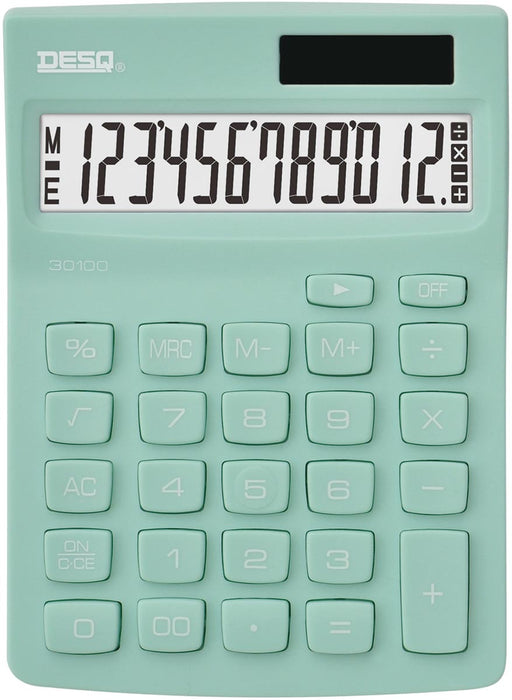 Desq bureau rekenmachine Nieuwe Generatie Compact 30100, groen