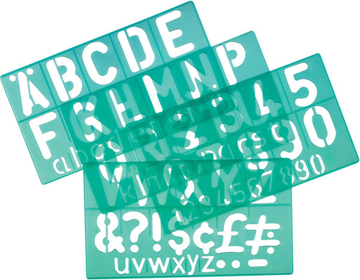 Linex lettersjabloon van 50 mm, set van 4 stuks 8 stuks, OfficeTown