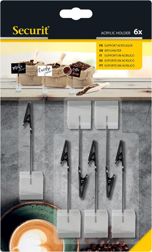 Acryl labelhouder, verpakking van 6 stuks - OfficeTown