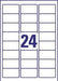 Adresetiketten, Laser, Ultragrip, wit, 40 vellen, 24 per vel, 63,5 x 33,9 mm met QuickPEEL toepassing - OfficeTown