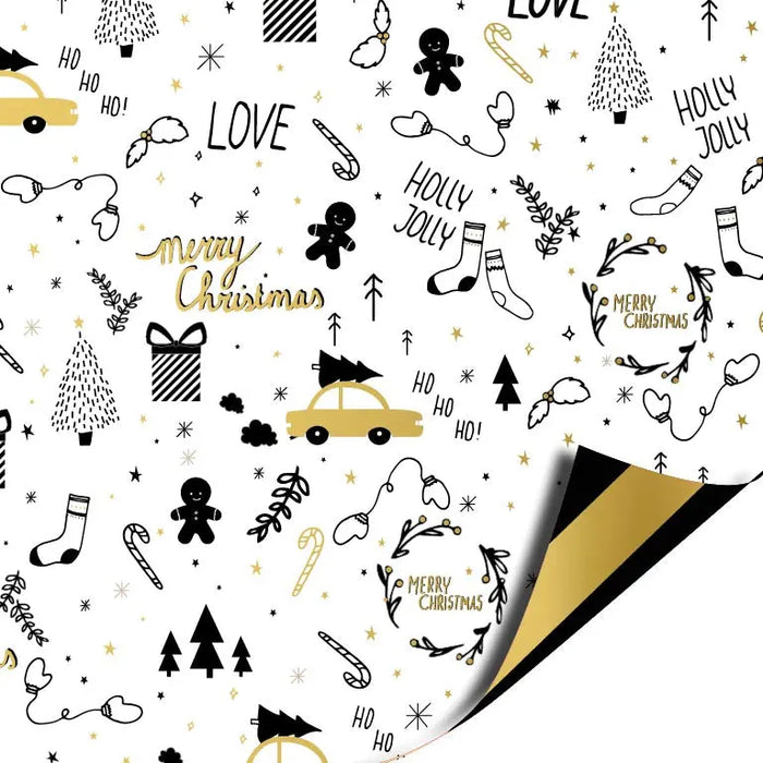 KP cadeaupapier Kerst, 70 cm x 2 m, assorti 50 stuks