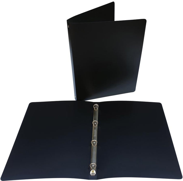 Alpha ordner van PP, voor formaat A4, 4 ringen van 16 mm, zwart met 2,2 cm rug - OfficeTown