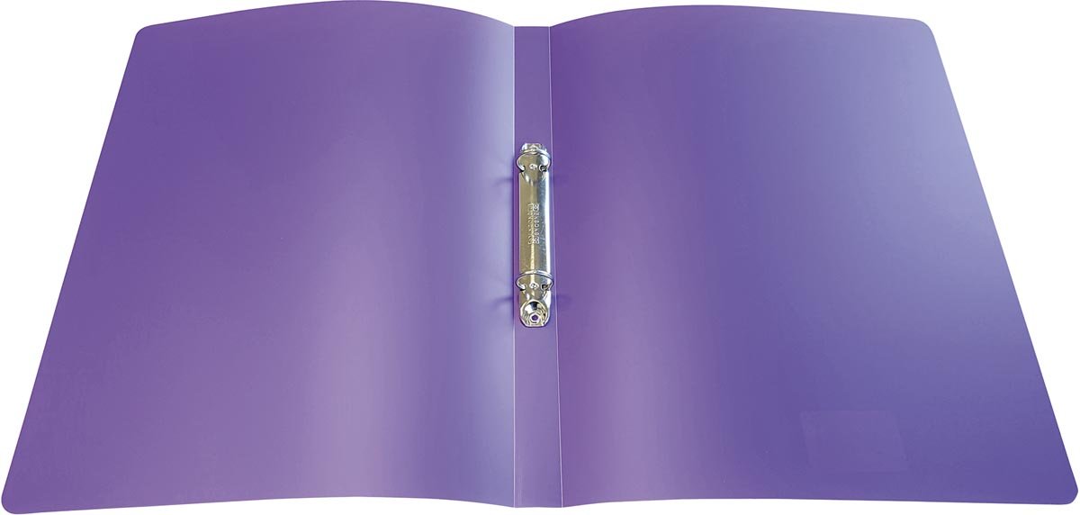 Alpha ringmap, voor ft A4, uit PP, 2 ringen van 16 mm, paars - OfficeTown