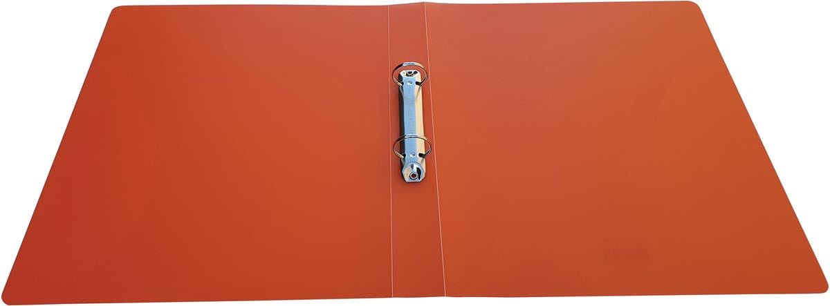 Alpha ringmap, voor ft A4, uit PP, 2 ringen van 25 mm, transparant oranje - OfficeTown