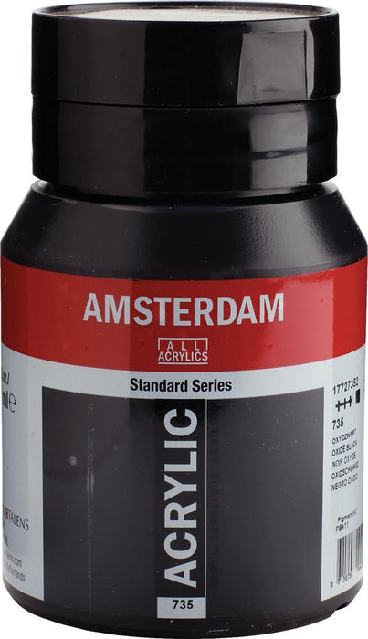 Amsterdam acrylverf, 500 ml fles, oxidezwart met hoge lichtechtheid - OfficeTown