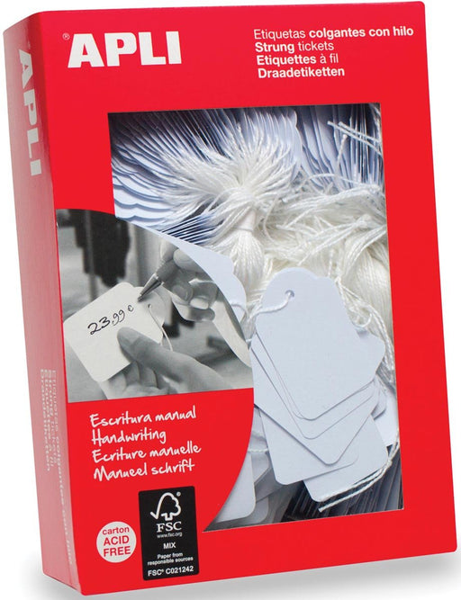 Apli draadetiketten ft 36 x 53 mm (b x h) (392), doos van 500 stuks - OfficeTown