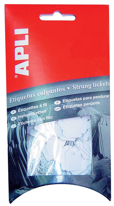 Apli draadetiketten ft 36 x 53 mm (b x h) (7013), 100 stuks in ophangetui - OfficeTown