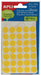 Apli ronde etiketten in doosje met een diameter van 13 mm, geel, 175 stuks, 35 per vel (2055) - OfficeTown
