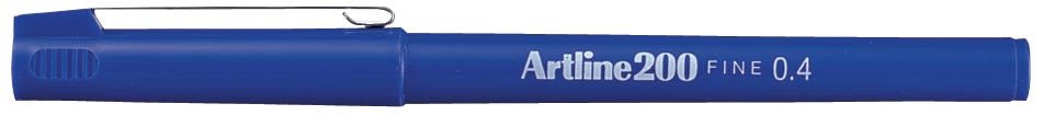 Artline 200 fineliner, blauw met 0,4 mm schrijfbreedte - OfficeTown