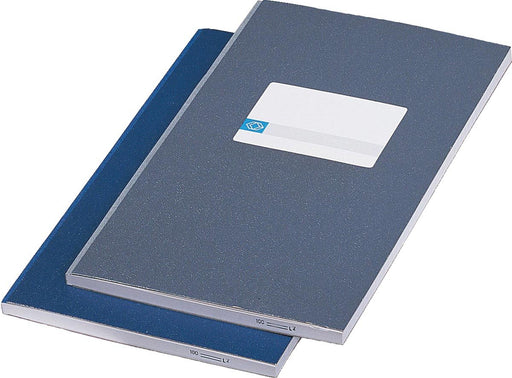 Atlanta kasboeken 2 x 1 kolom, blauw met harde kaft - OfficeTown