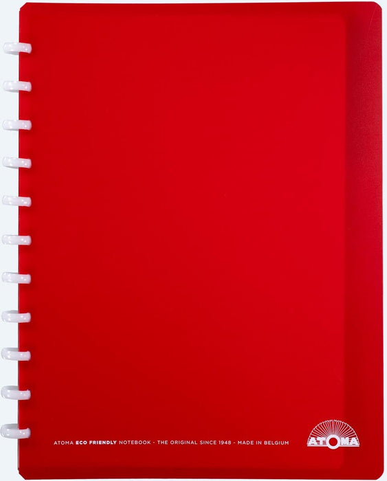 Atoma Eco schrift, ft A4 +, 120 bladzijden, gelijnd, met 6 tabbladen en 5 showtassen, assorti - OfficeTown