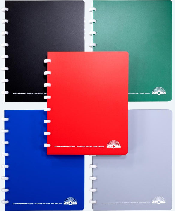 Atoma Eco schrift, ft A5, 144 bladzijden, geruit 5 mm, geassorteerde kleuren - OfficeTown