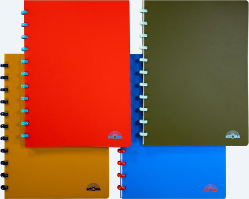 Atoma Nature schrift, ft A4, 144 bladzijden, commercieel geruit, geassorteerde kleuren - OfficeTown