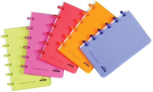 Atoma Trendy notitieboekje, A6 - formaat, 120 pagina's, geruit 5 mm, 12 stuks, geassorteerde kleuren - OfficeTown