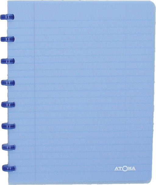 Atoma Trendy schrift, ft A5, 144 bladzijden, gelijnd, transparant blauw - OfficeTown