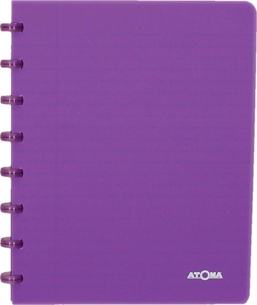 Atoma Trendy schrift, ft A5, 144 bladzijden, gelijnd, transparant paars - OfficeTown