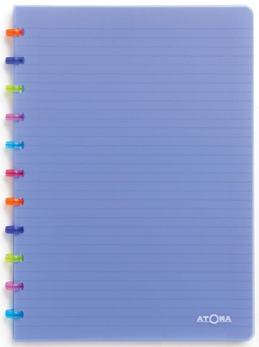 Atoma Tutti Frutti schrift, ft A4, 144 bladzijden, gelijnd, transparant blauw - OfficeTown