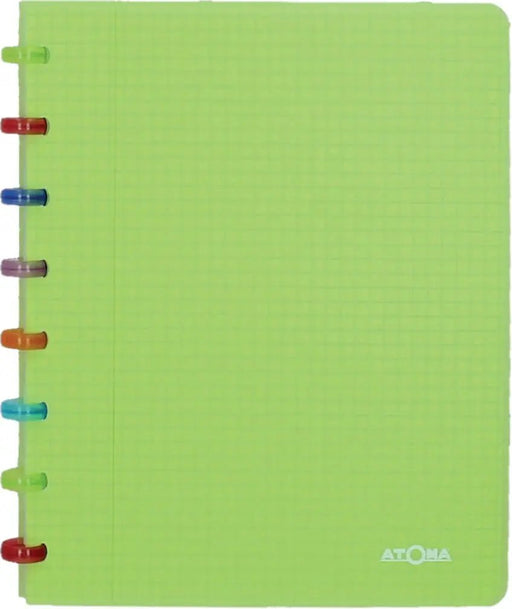 Atoma Tutti Frutti schrift, ft A5, 144 bladzijden, commercieel geruit, transparant groen - OfficeTown