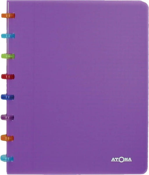 Atoma Tutti Frutti schrift, ft A5, 144 bladzijden, commercieel geruit, transparant paars - OfficeTown