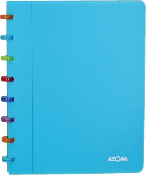 Atoma Tutti Frutti schrift, ft A5, 144 bladzijden, geruit 5 mm, transparant turkoois - OfficeTown