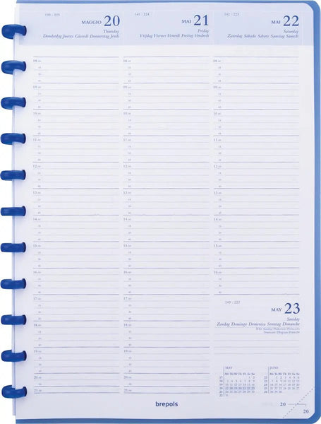 Atoma weekplanner, A4-formaat, wit papier, 128 pagina's, 1 week op 2 pagina's, 2025