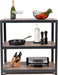 Avasco rek Home tafel, 88 x 90 x 45 cm, 3 legplanken, van metaal, zwart - OfficeTown