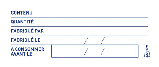 Avery etiketten voor voedselcodering, ft 98 x 40 mm, 1 rol met 300 afscheurbare etiketten in dispenser - OfficeTown