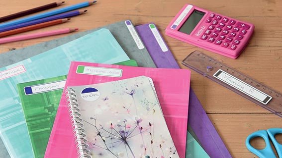 Avery Familie gelamineerde labels, etui met 24 labels, diverse formaten en standaardkleuren - OfficeTown