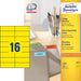 Avery gekleurde universele etiketten, geel (105 x 37 mm, 1600 stuks) met gratis Design & Print software - OfficeTown