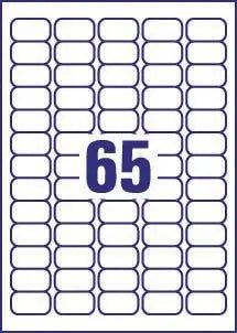 Avery J8551 - 25 mini etiketten ft 38,1 x 21,2 mm (b x h), 1.625 etiketten, transparant - OfficeTown