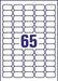 Avery J8551 - 25 mini etiketten ft 38,1 x 21,2 mm (b x h), 1.625 etiketten, transparant - OfficeTown