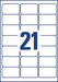 Avery J8560 - 25 doorzichtige adreslabels ft 63,5 x 38,1 mm (b x h), 525 labels - OfficeTown
