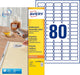 Avery L4732REV - 25 verwijderbare etiketten ft 35,6 x 16,9 mm, 2.000 etiketten, wit - OfficeTown